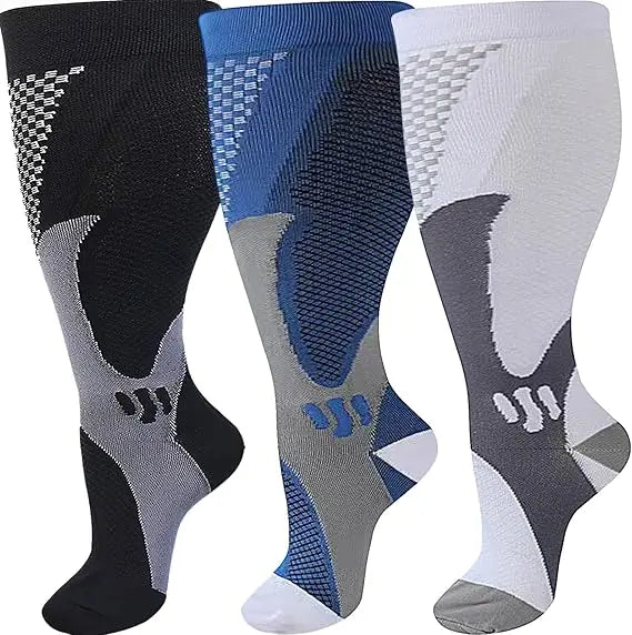 Plus Size Wide Calf Compression Socks