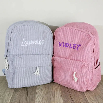 Personalised Corduroy Kids Backpack