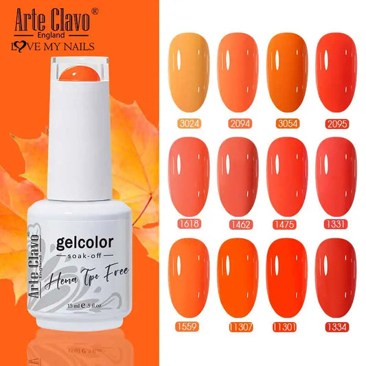 Arte Clavo Orange Gel Nail Polish