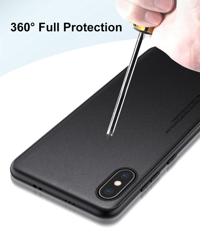 Premium PU Leather Shockproof Case for iPhone