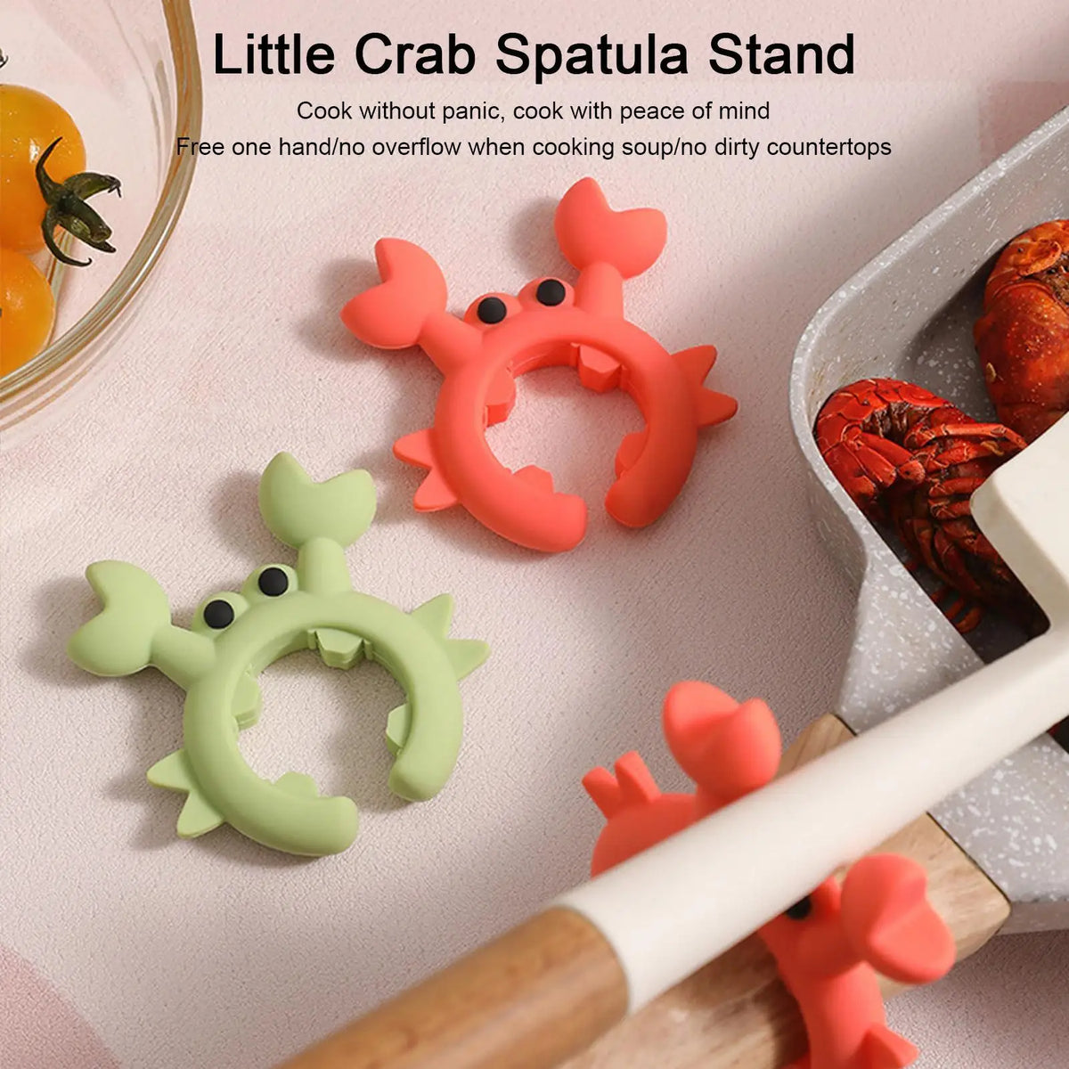 Crab Shaped Silicone Utensil Rest Holder