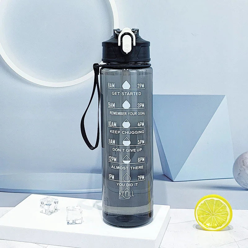 Sports Water Bottle with Time Marker