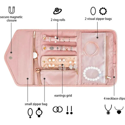 Foldable Portable Travel Jewelry Bag