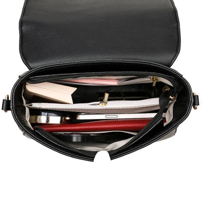 Large Capacity Leather Crossbody Handbag for Women