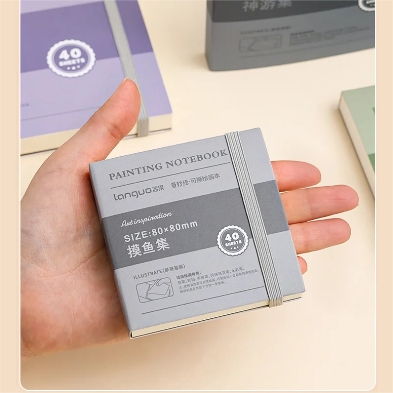 Portable 40-Sheet Mini Sketchbook – 250GSM Thick Paper