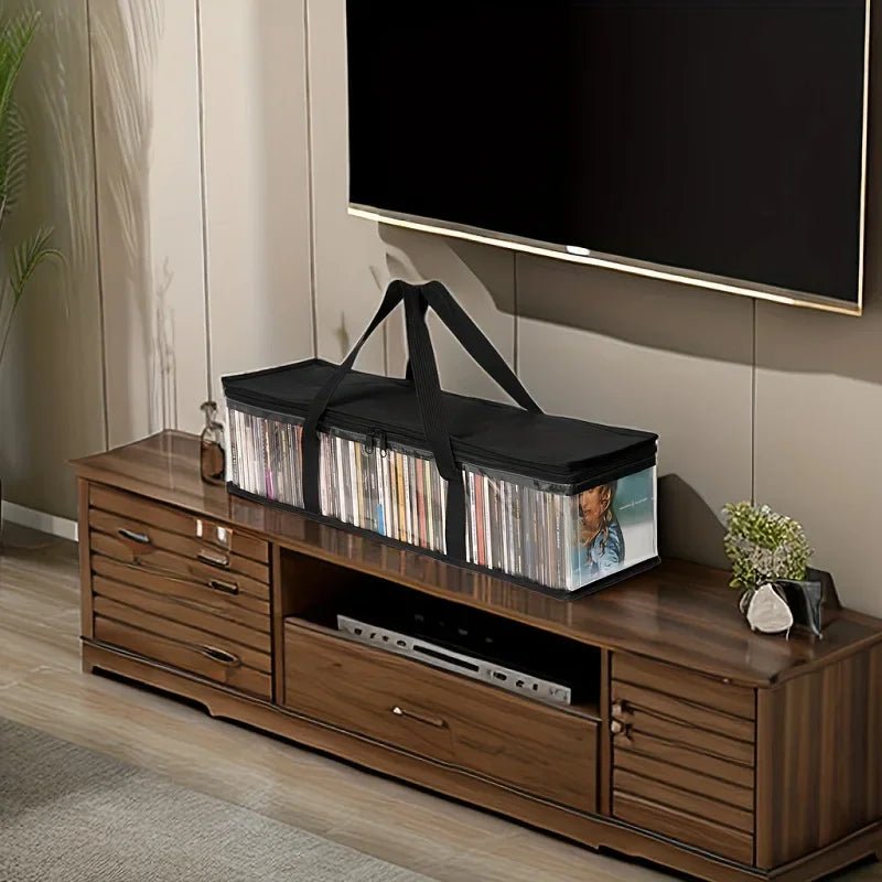 Large Transparent DVD CD Storage Bag