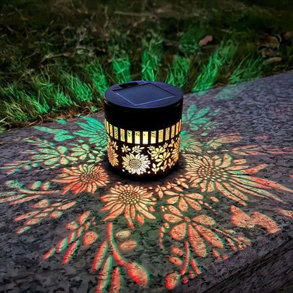 Solar Mandala Projector Garden Wall Light