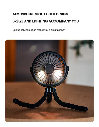 Portable Flexible Tripod Fan