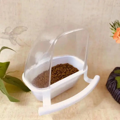 Clear Hanging Bird Feeder & Water Bowl