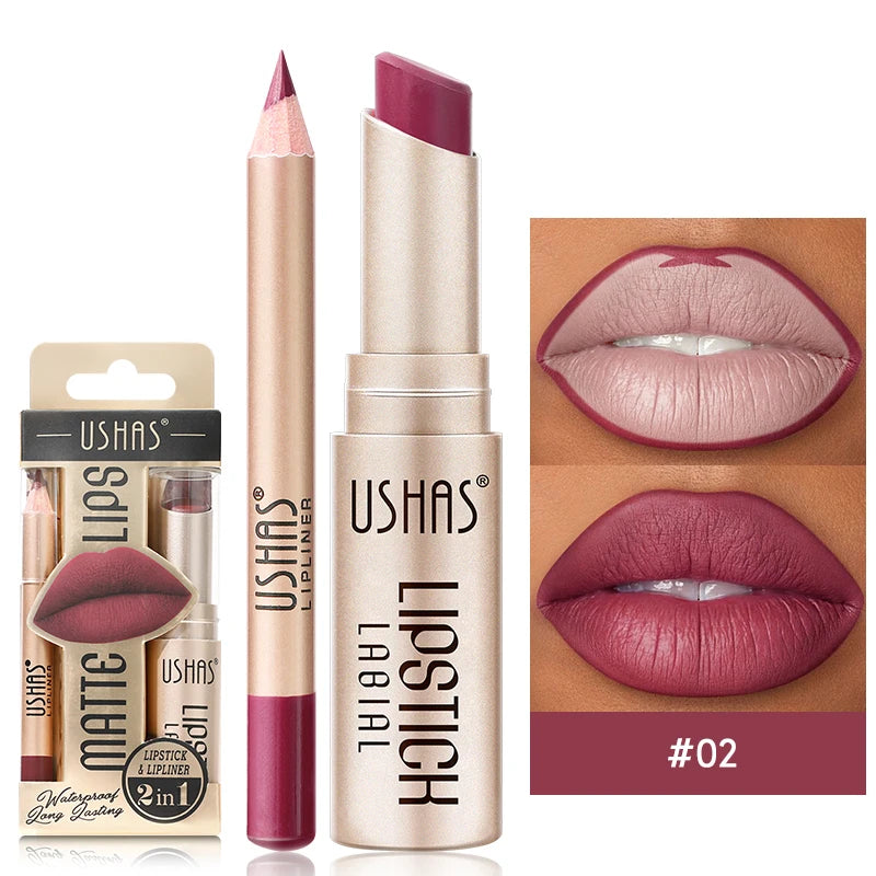 Matte Lipstick & Lip Liner Set