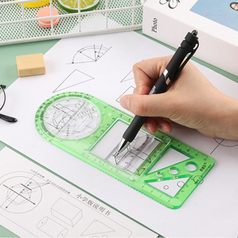 Multifunctional Geometric Drawing Ruler