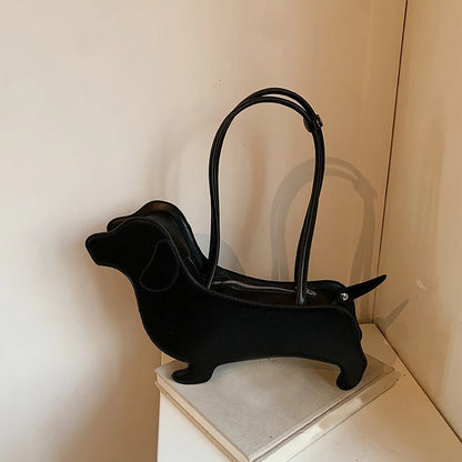 Dachshund Shaped PU Leather Shoulder Bag