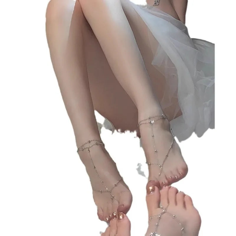 Women’s Multilayer Beaded Tassel Anklet Bracelet