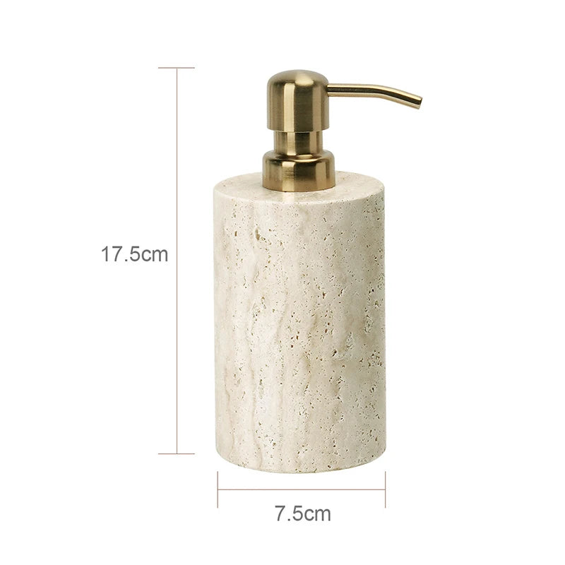 Travertine-Style Bathroom Accessories Set