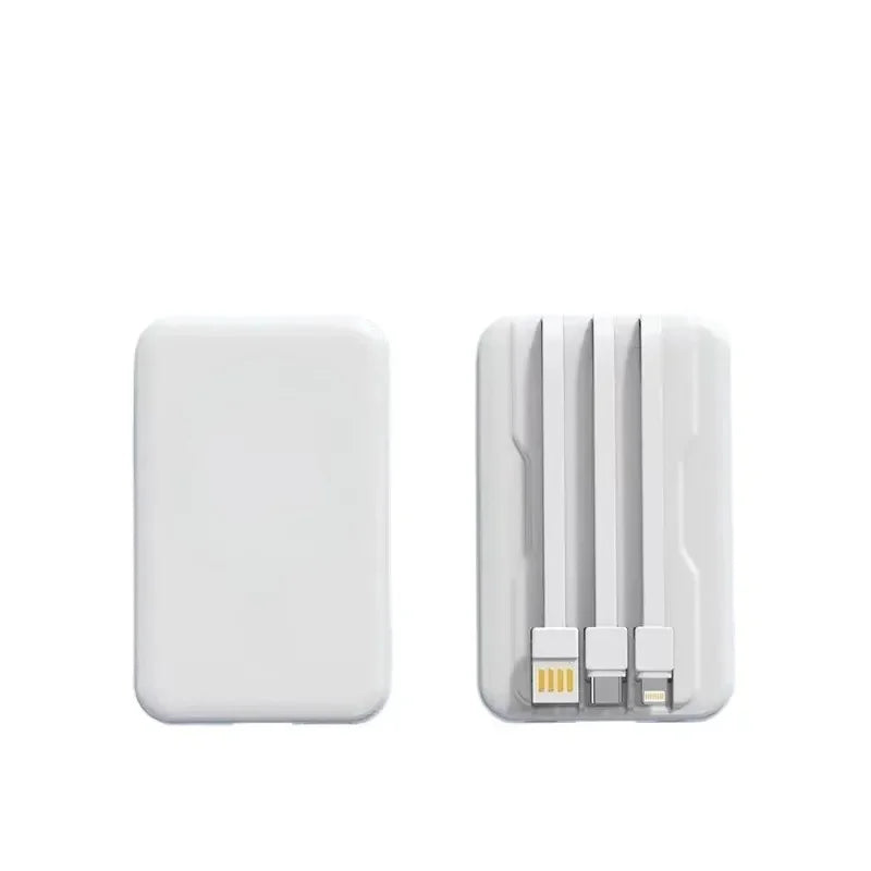 Magnetic Wireless Power Bank with Built-in Cable