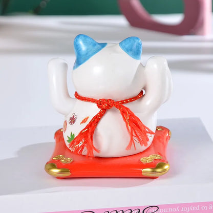 4.5 Inch Ceramic Lucky Solar Cat