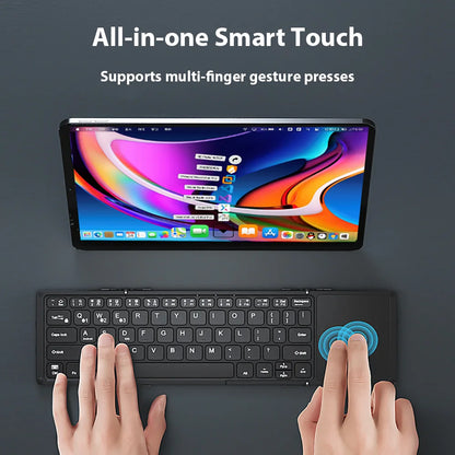 Foldable Bluetooth Keyboard with Touchpad