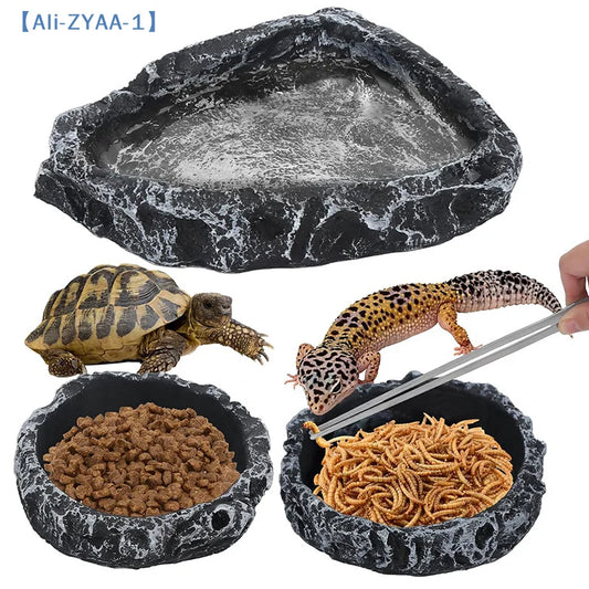 Natural Rock Reptile Feeding & Water Bowl