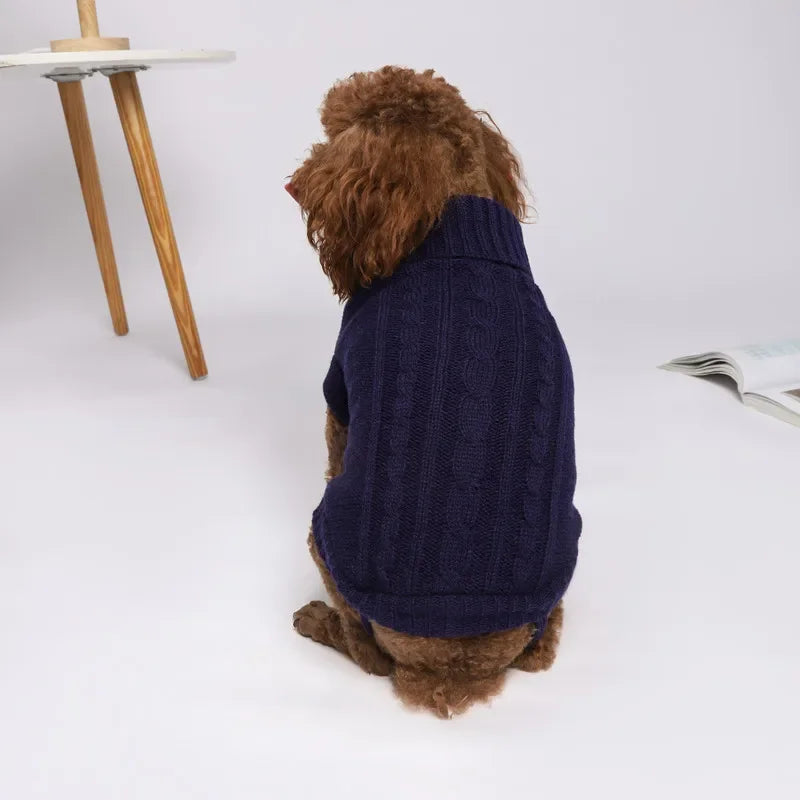 White Knit Sweater Jumpsuit for Small Dogs