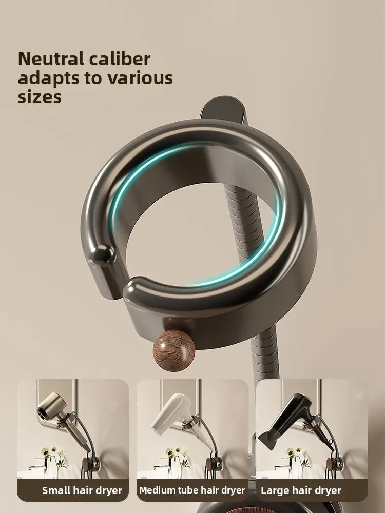 Adjustable Wall-Mounted Hair Dryer Holder