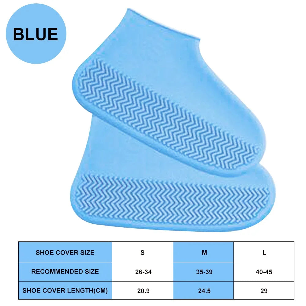 Reusable Shoe Covers – Waterproof Shoe Covers Silicone Anti-Slip Rain Boots Solid Polyester Universal