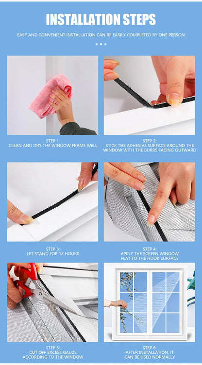 Self-Adhesive Mosquito Window Screen