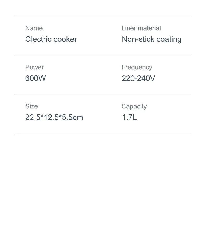Mini Rice Cooker Steamer