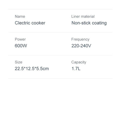 Mini Rice Cooker Steamer