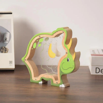 Wooden Animal Piggy Bank for Kids