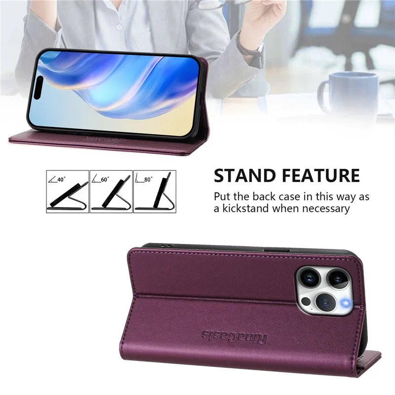 Luxury Wallet Flip Case for Vivo Smartphones