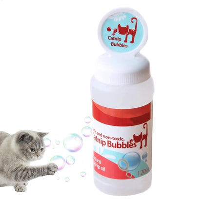 Catnip Infused Bubble Play Toy for Indoor & Outdoor Cats