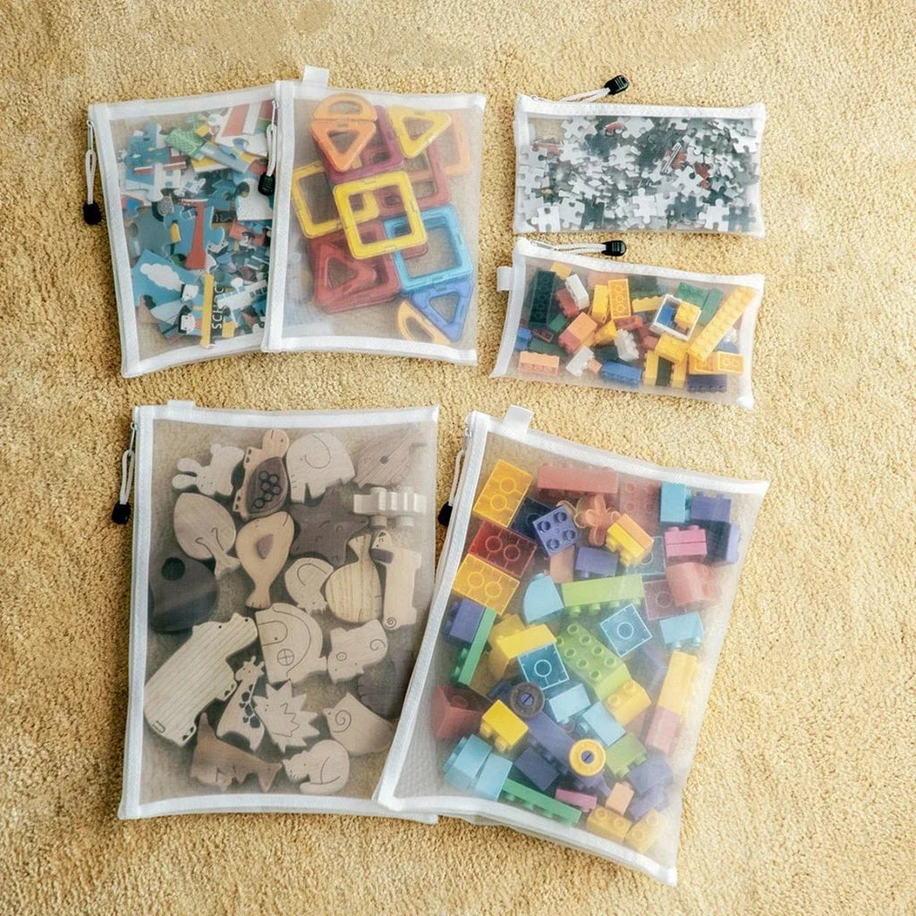 Mesh Zipper Storage Pouches