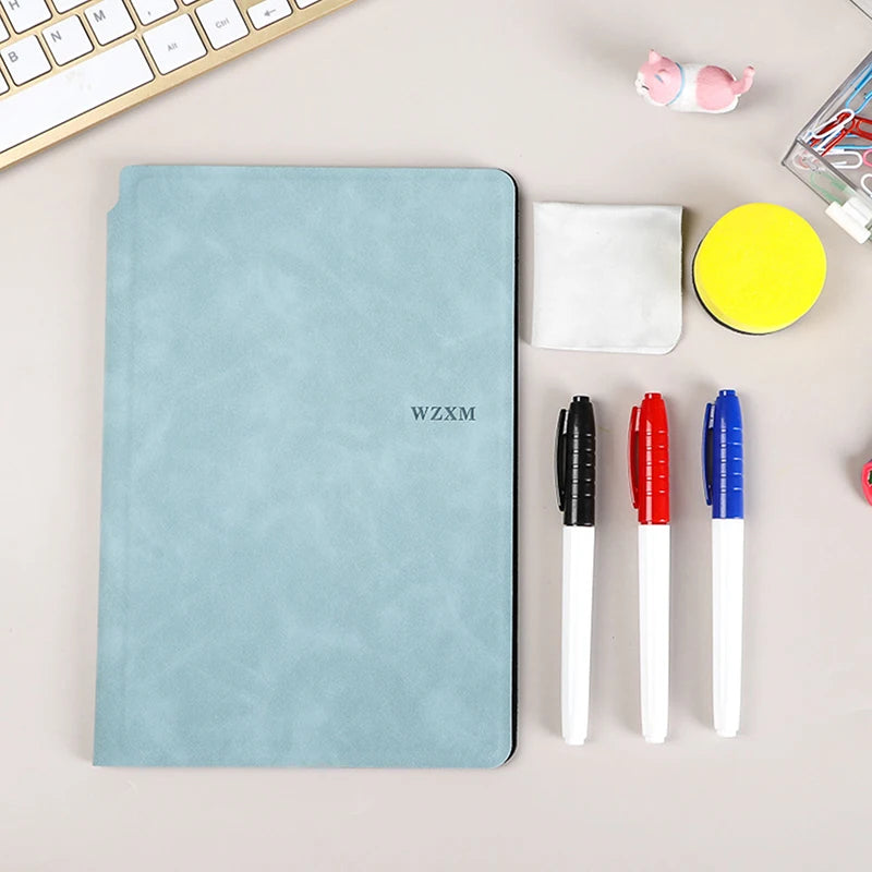 A5 Reusable Dry Erase Whiteboard Notebook