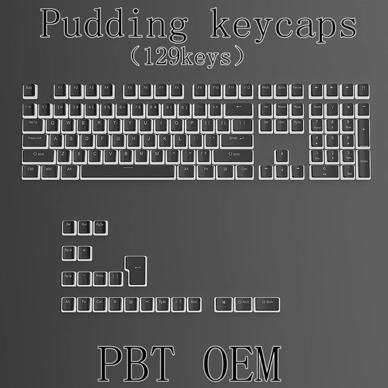 129-Key Pudding PBT Keycap Set