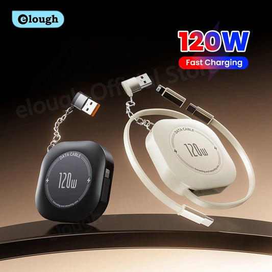 Elough 120W Retractable USB-C Charging Cable
