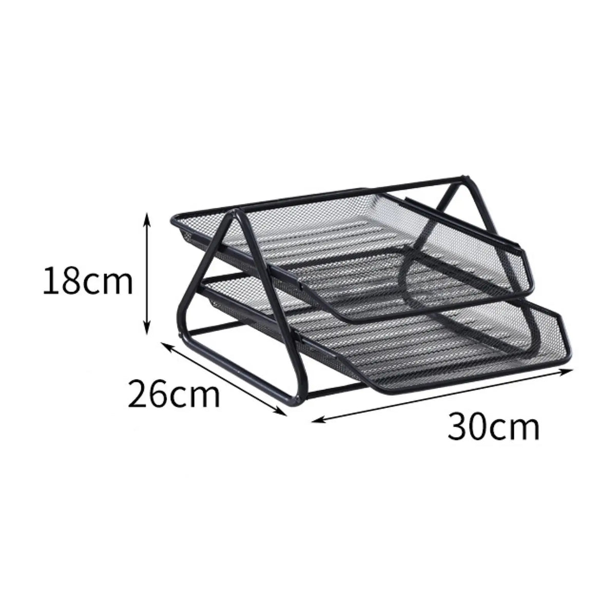 2-Tier Mesh Desktop File Sorter Organizer