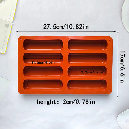 8-Cavity Silicone 3D Cake Mold