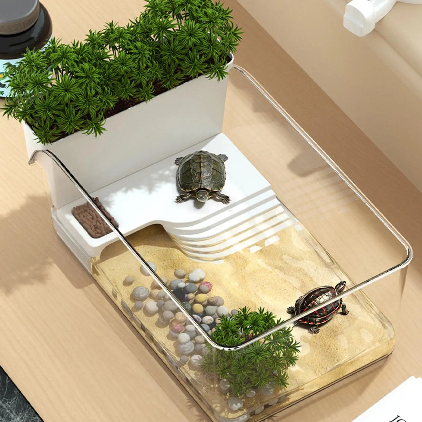 Transparent Turtle Habitat Tank