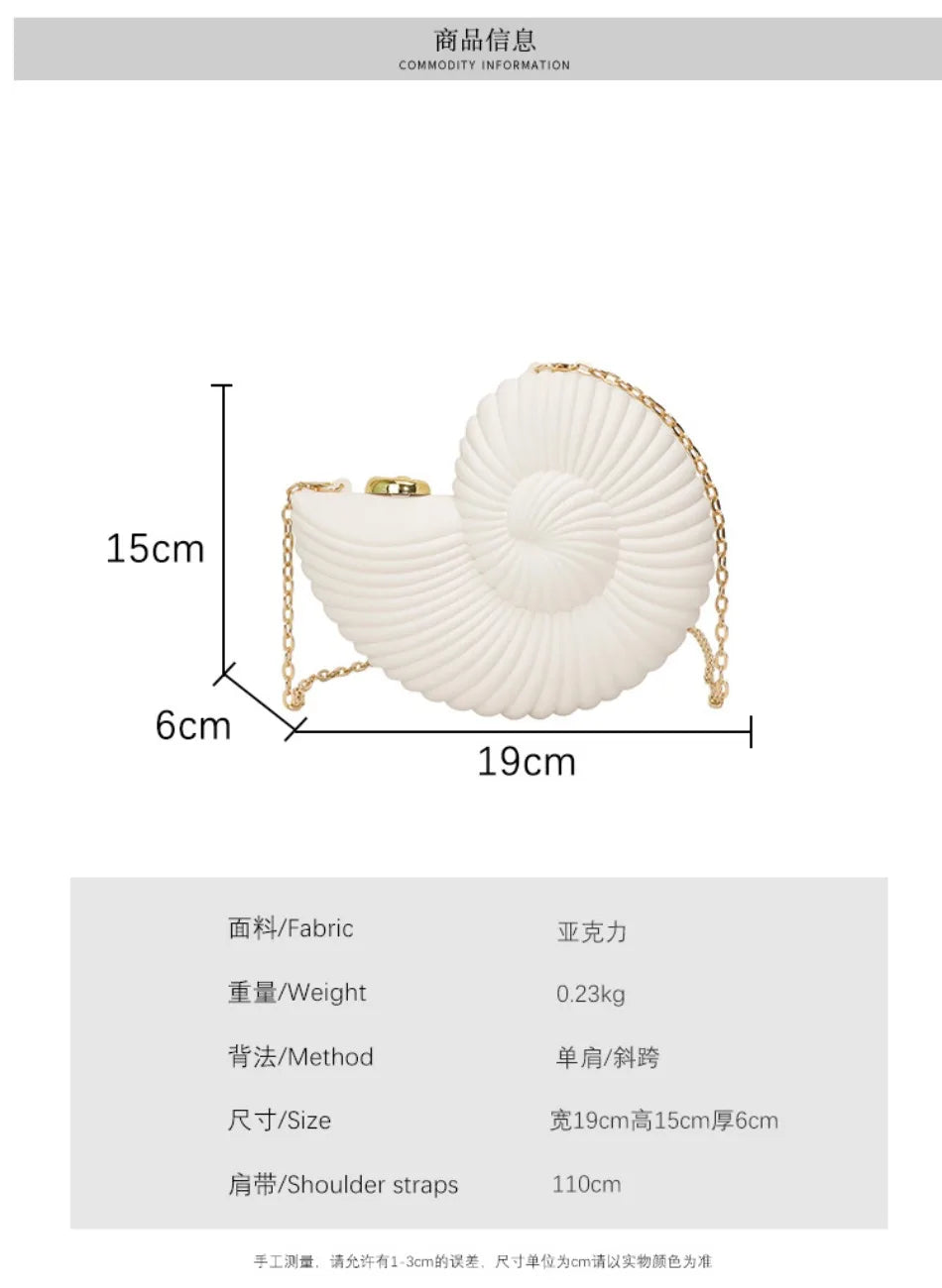 Seashell Acrylic Evening Bag