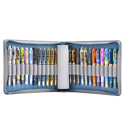 Premium 24-Pen Canvas Storage Case for Fountain Pens & Stationery