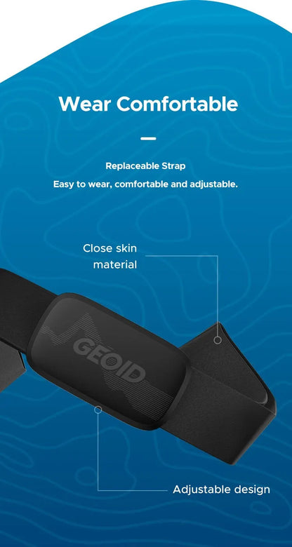 Bluetooth & ANT+ Chest Strap Heart Rate Sensor