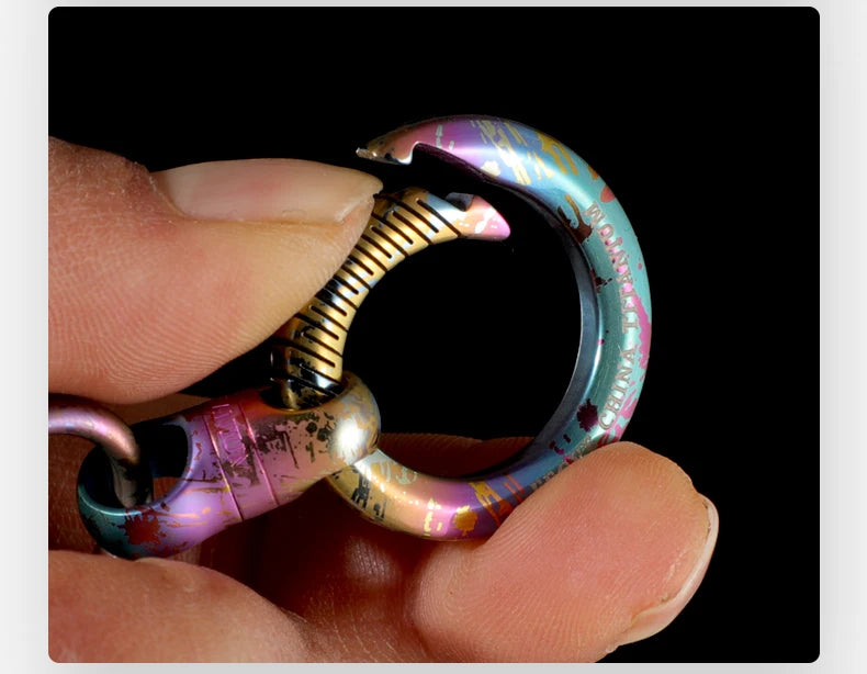 360° Rotating Titanium Keychain Clip