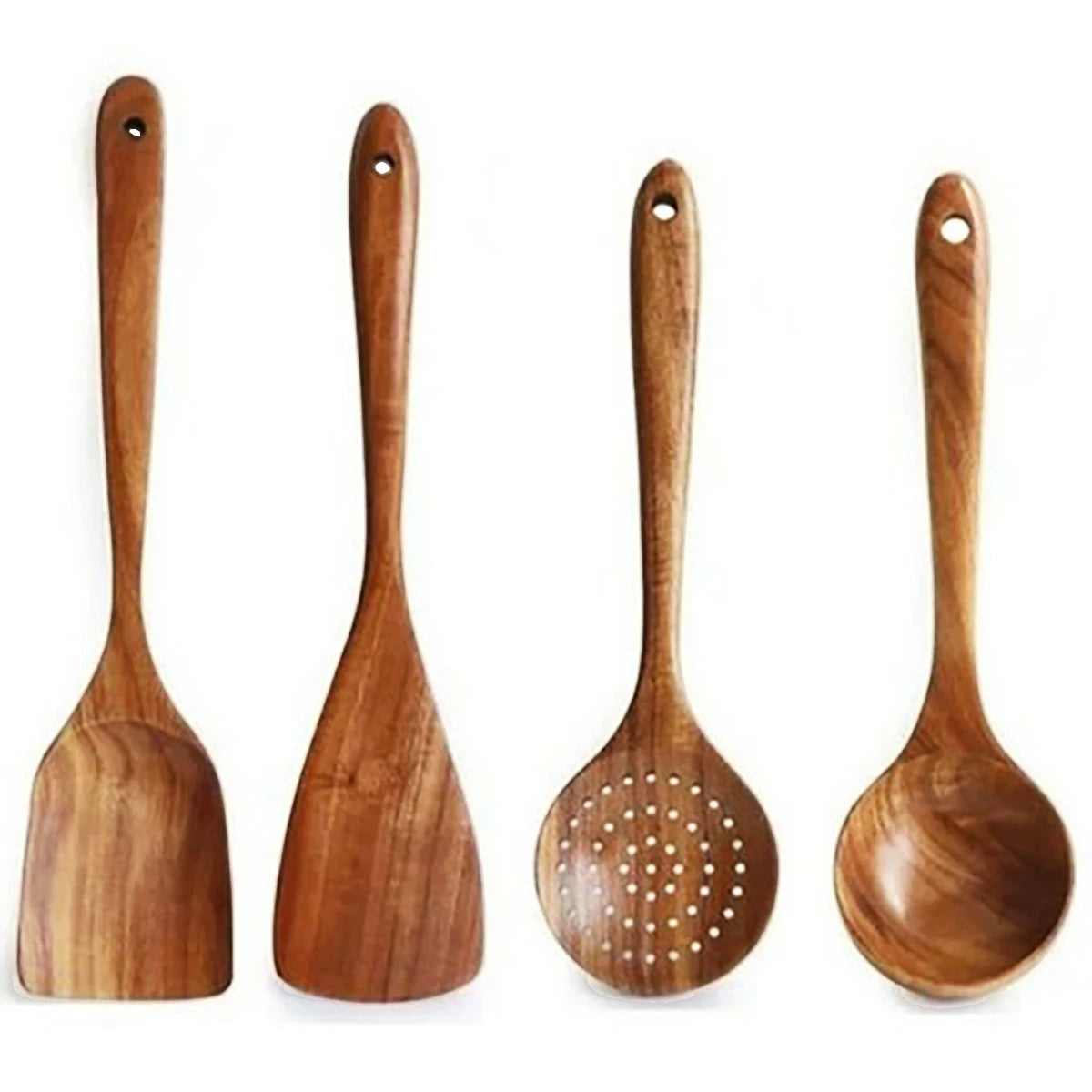 Wooden Kitchen Utensil Set with Storage Holder