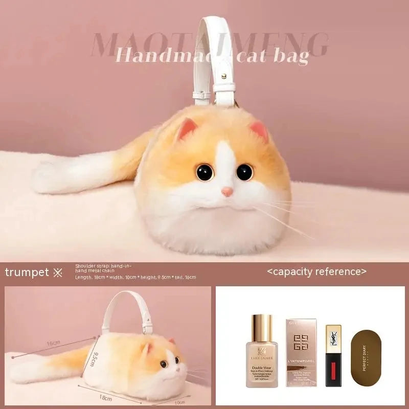 Cute Plush Cat Shoulder Bag Carrier
