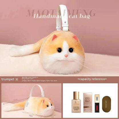 Cute Plush Cat Shoulder Bag Carrier