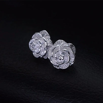 925 Sterling Silver Charm Flower Necklace Earrings Bungle