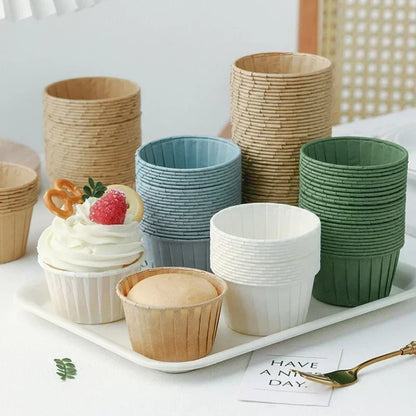 Golden Muffin Cupcake Paper Liners