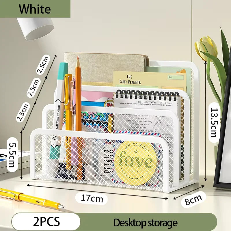 Metal Mesh Desk Mail Organizer File Holder