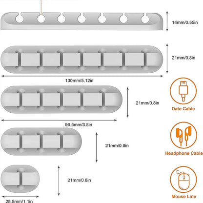 Adhesive Silicone Cable Holder Clips