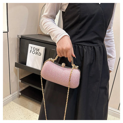 Pearl Chain Evening Shoulder Bag